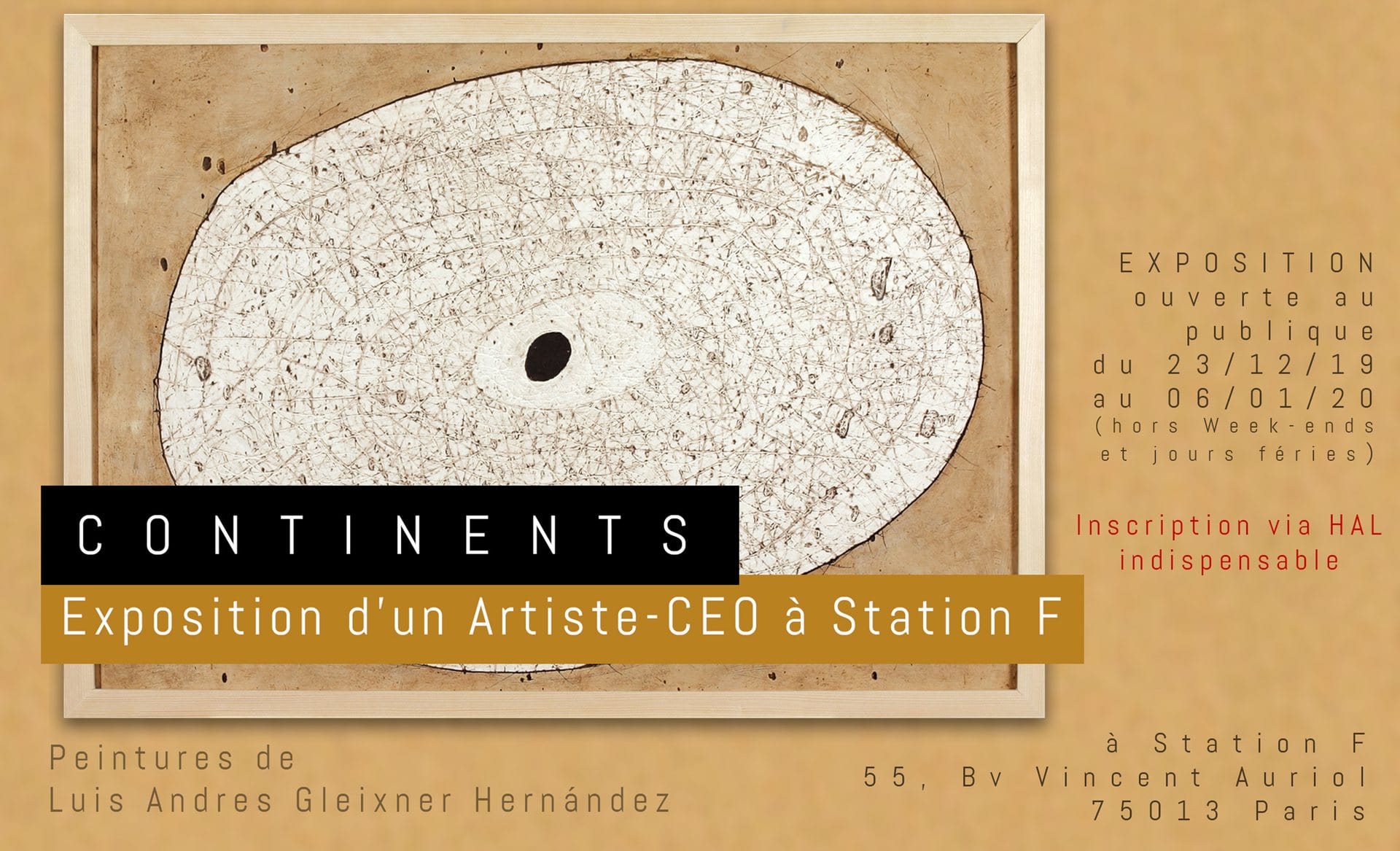 Affiche de l'exposition Continents à Station F