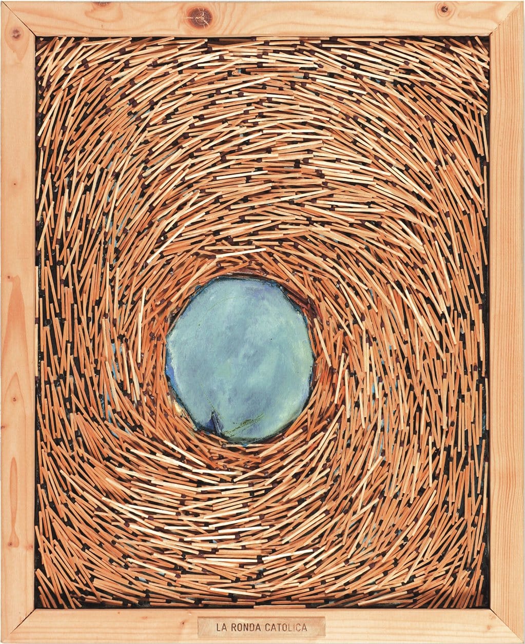 La Ronda Católica — Matches and acrylic on canvas, 2002